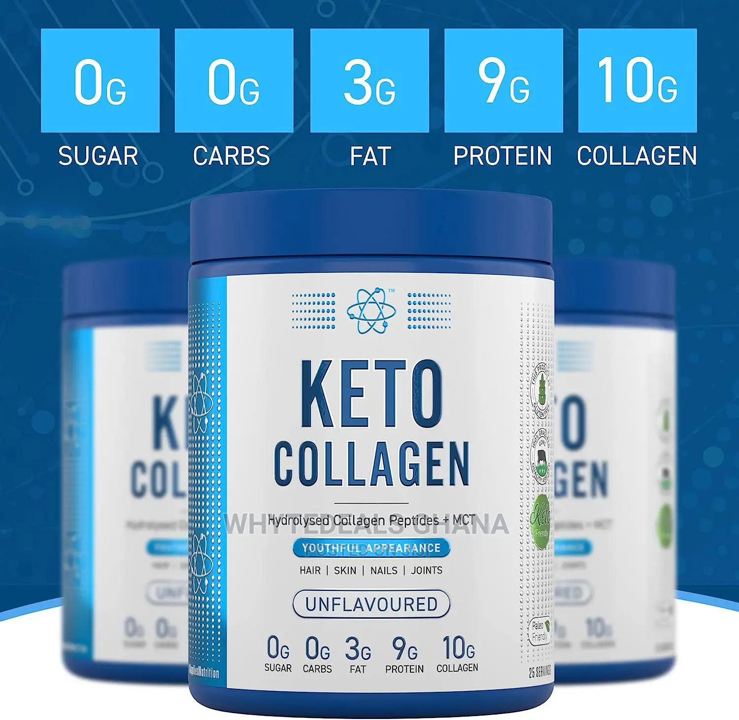 Be Beautiful| Applied Nutrition Uk Keto Collagen| Skin| Nails| 0-sugar
