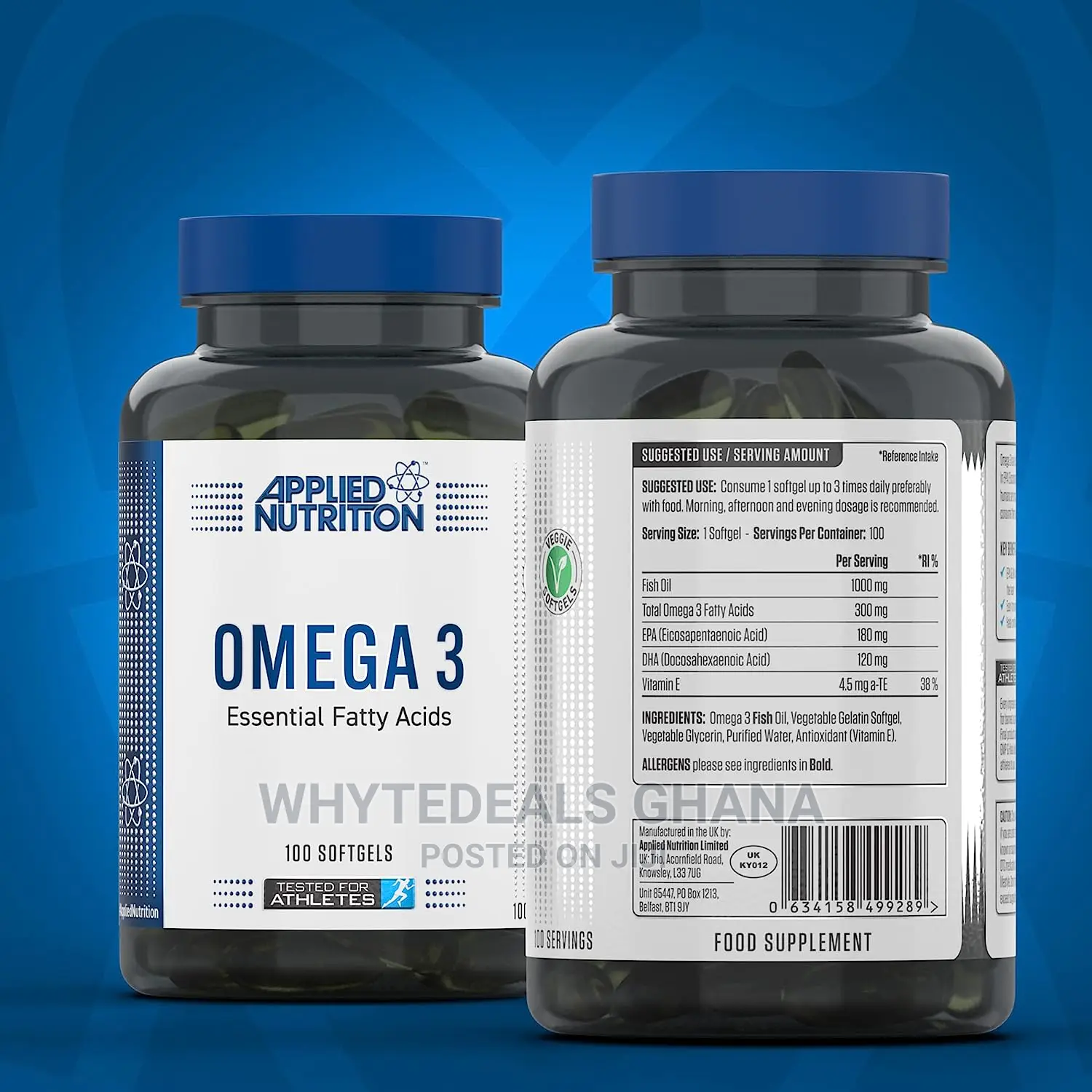 Applied Nutrition Omega 3-omega Fish Oil 1000mg, Epa Dha