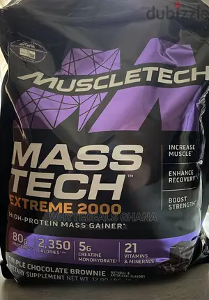 Photo - Mass-tech Extreme 2000 Muscle Builder Whey Protein 12lbs