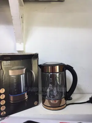 George Home Rose Gold Glass Kettle- UK