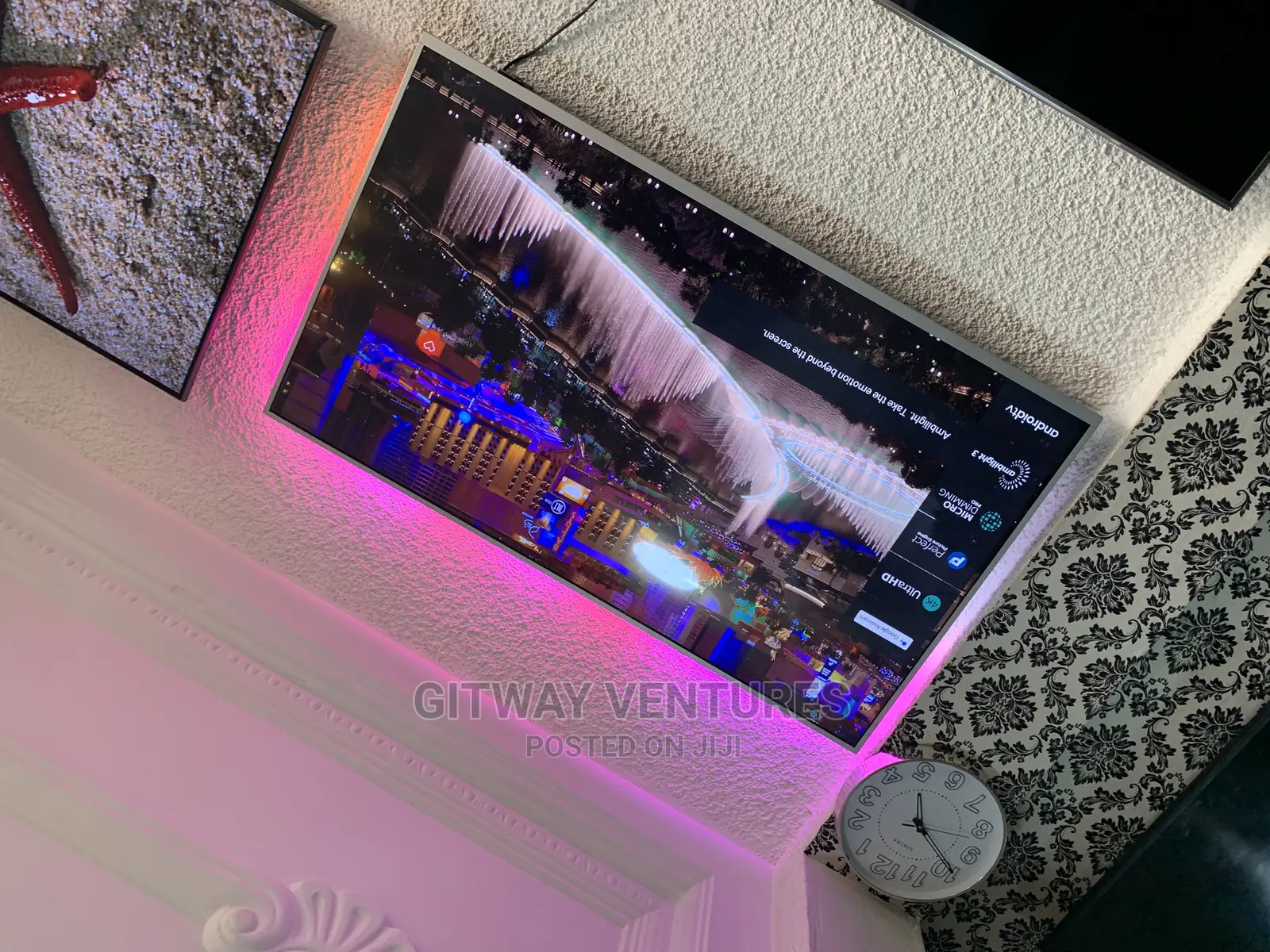 Uk Used 50inch Philips Uhd HDR Smart Tv,3sided Ambilight