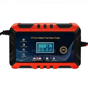 Car Battery Charger,12v Intelligent Pulse Repair LCD Display
