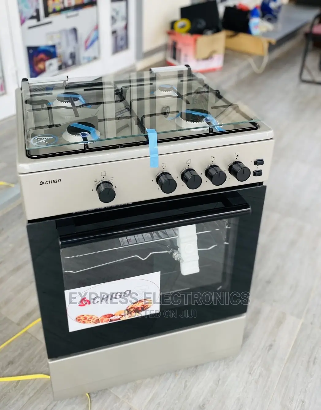 Cool  Price Chigo 60/60 Oven Rotisserie 4burner Gas Cooker