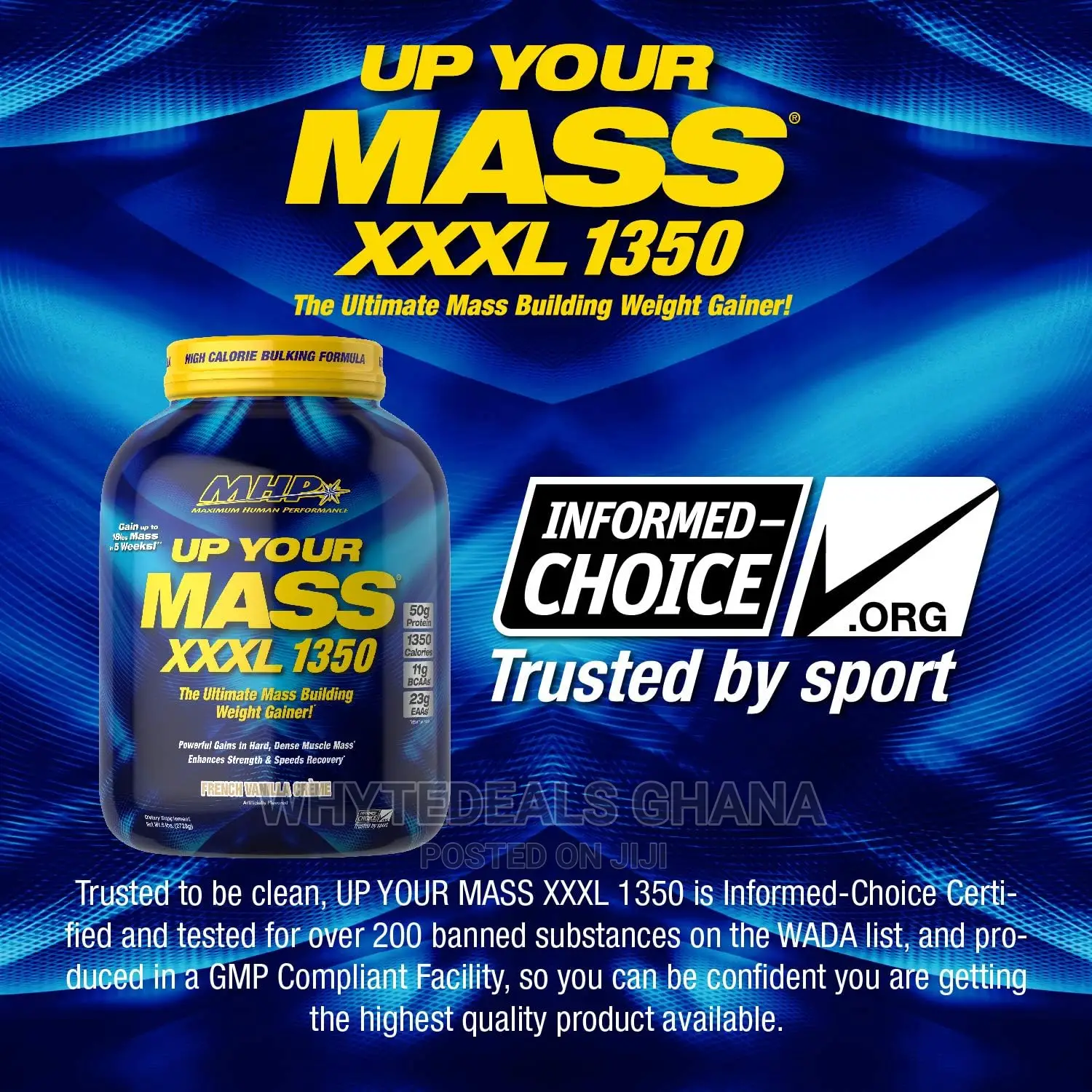 Mhp Up Your Mass Xxxl 1350 Body Building Weight Gainer 6lbs