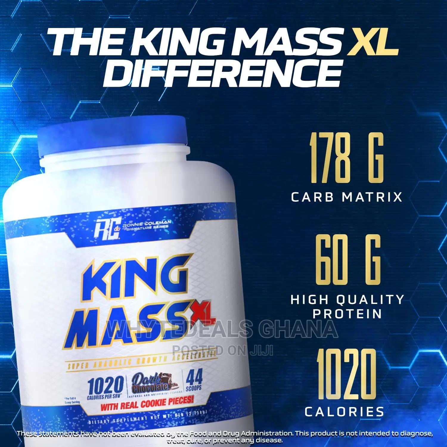Ronnie Coleman King Mass XL PROTEIN WEIGHT Gainer 10lbs