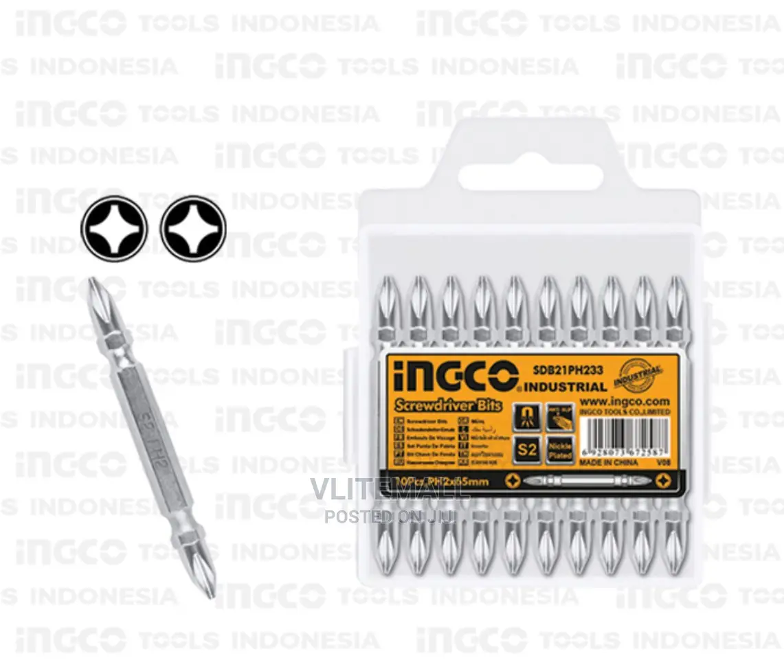 INGCO 10-PCS Screwdriver Bit (Double-End PH2)