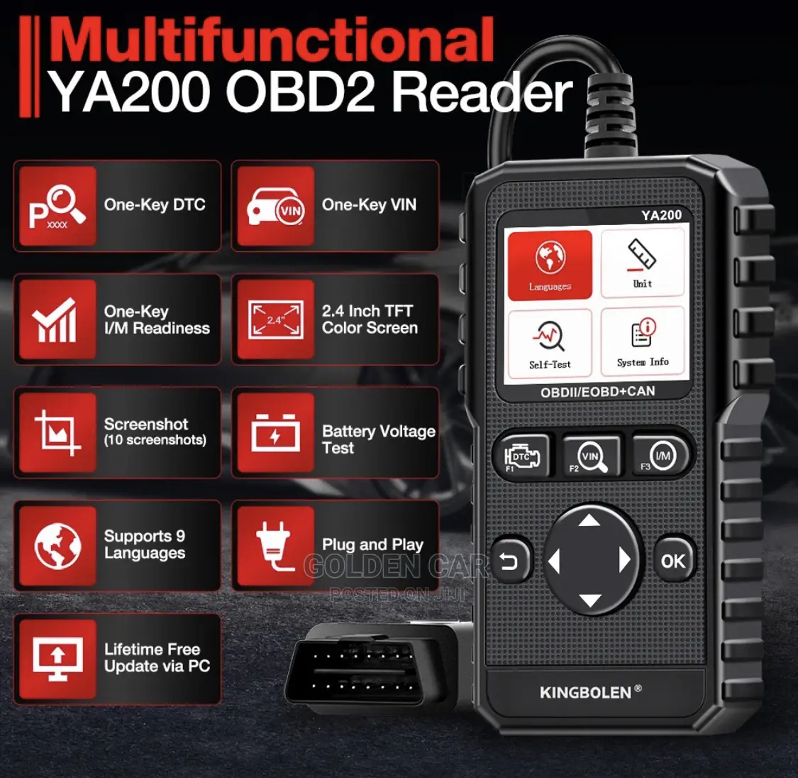 YA200 OBD2 Car Diagnostic Scanner