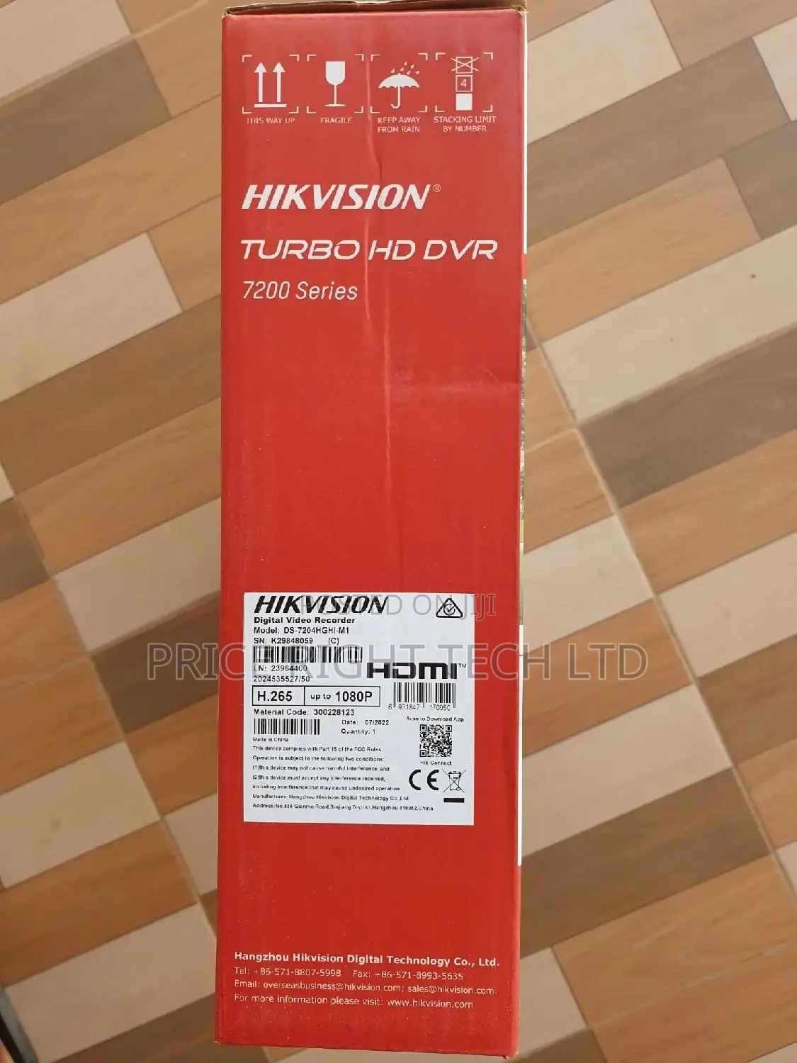 Hikvision 4 Channel 720p 1u H.265 DVR
