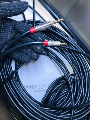 Durable Thick Cables 3.5mm Jack to 6.5mm Jack TRS Cables