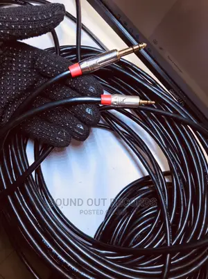 Durable Thick Cables 3.5mm Jack to 6.5mm Jack TRS Cables