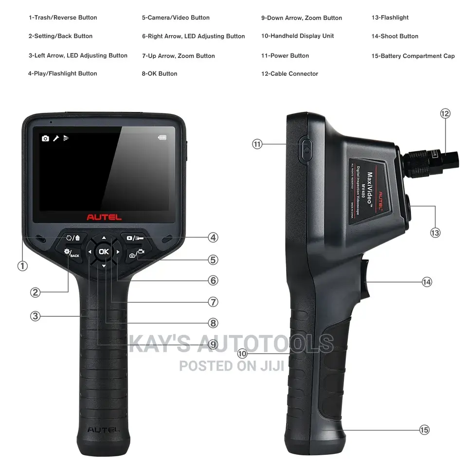 Autel Mv480 Industrial Borescopehd Digital Inspection Camera