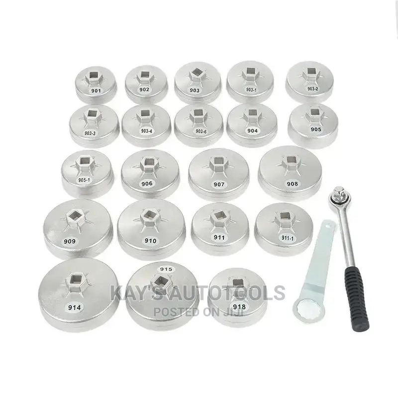 23pcs Set Car Oil Filter Cap Kit With Wrench