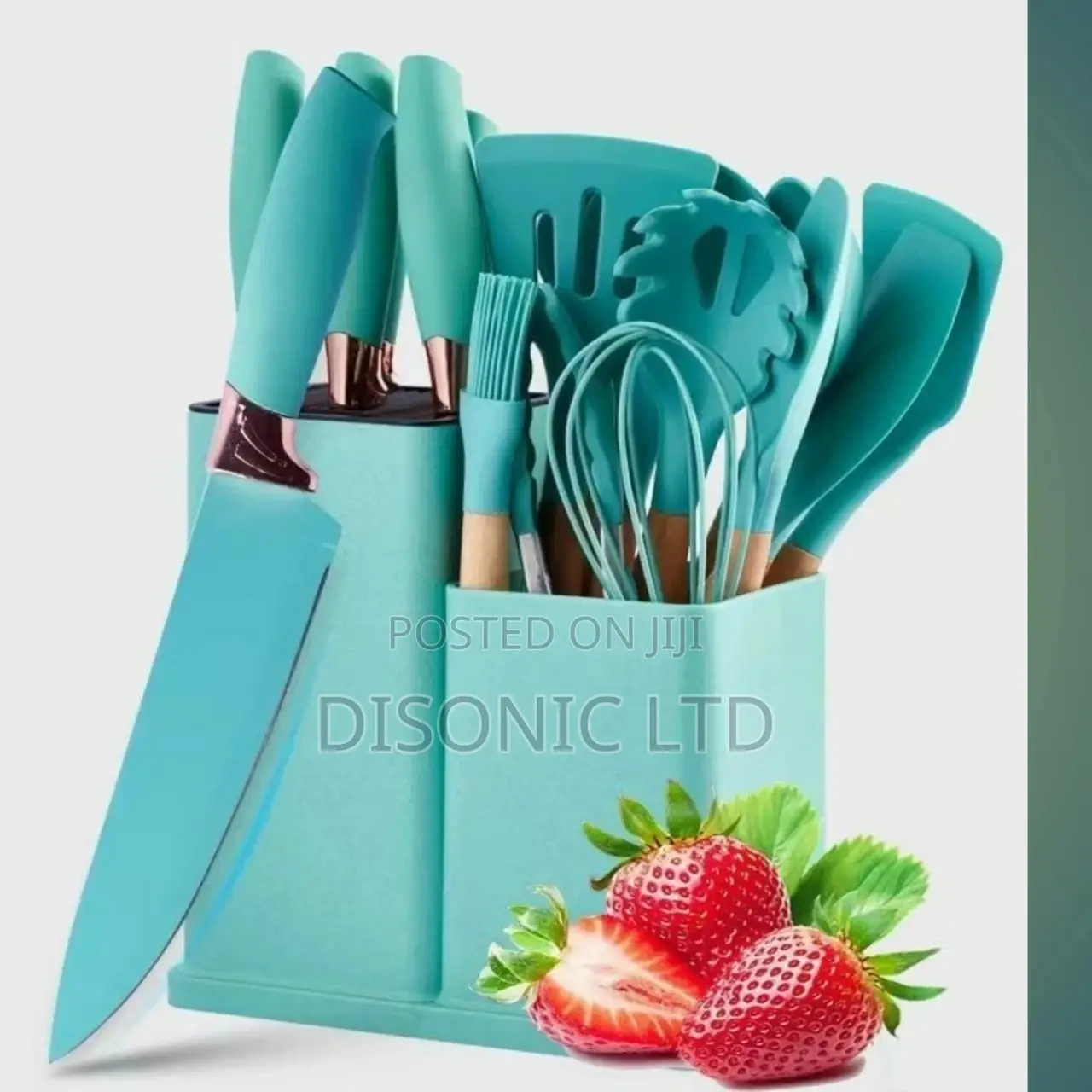 19 Pieces Silicone Laddles Set With Chopping Board