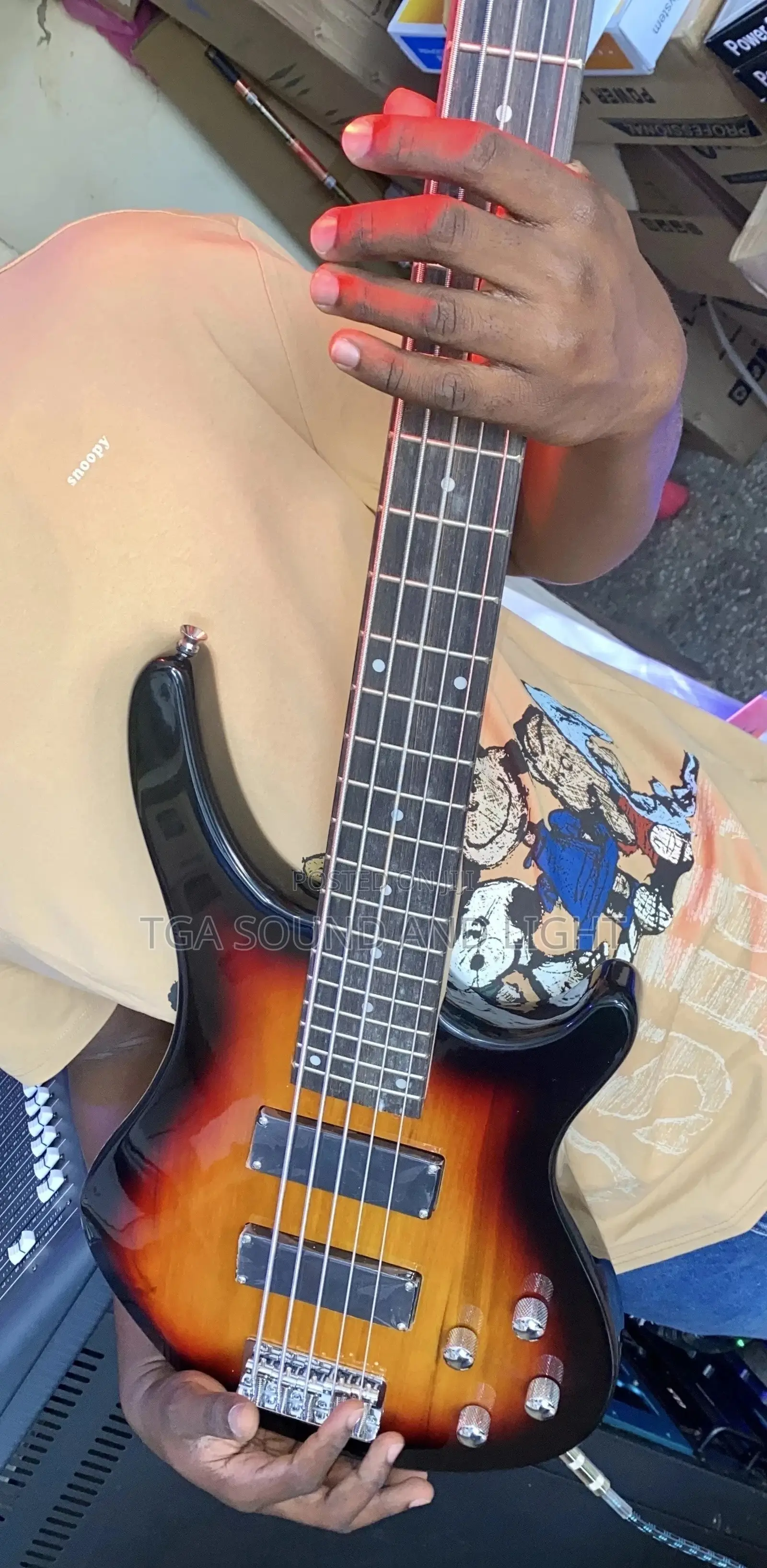Ibanez 5 Strings Bass Guitar With Free Bag