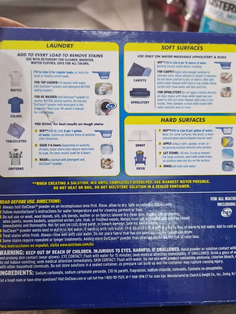 Oxiclean Versatile Stain Remover Powder