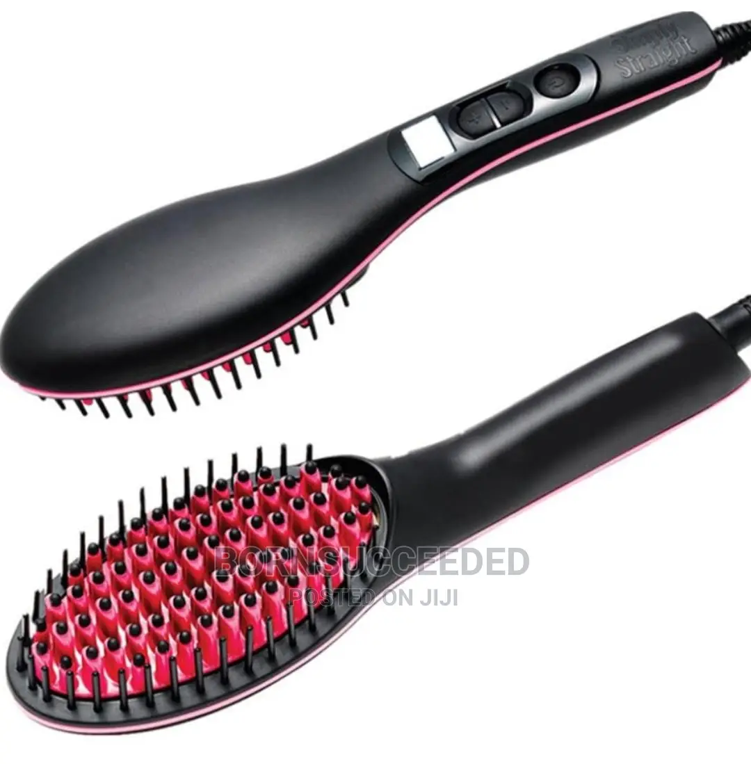 Plenteous Hair Ceramic Brush Hair Straightener Comb