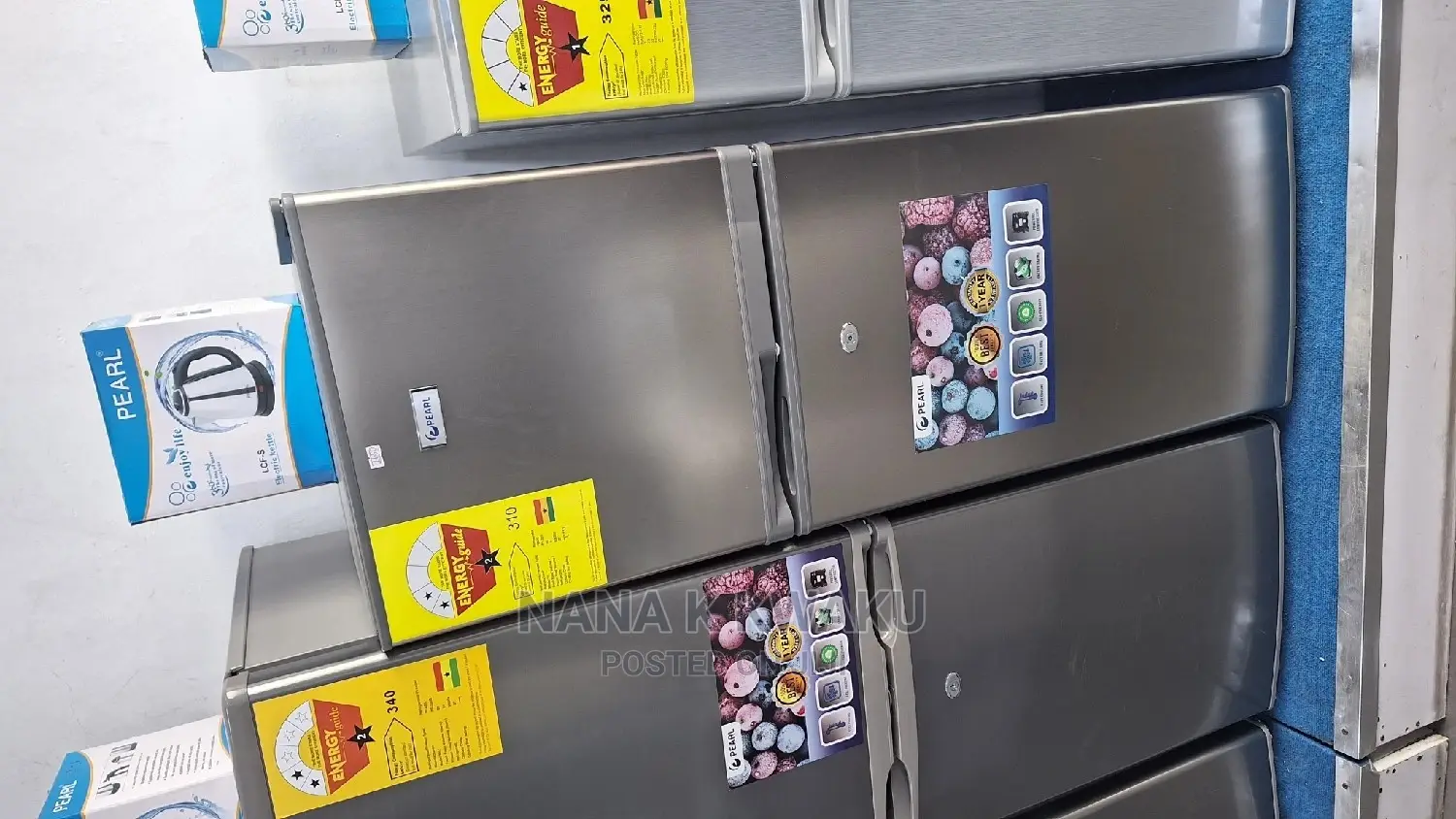 Super Cool Pearl Pf20 Double Door Fridge With Top Freezer