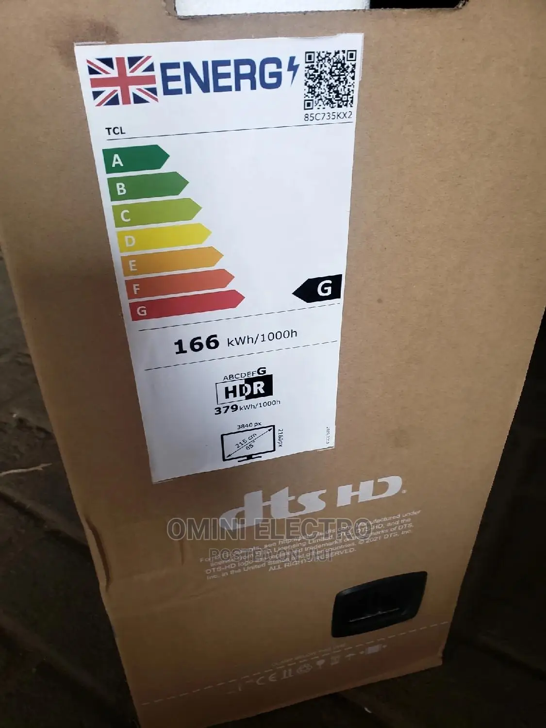 Brand New[European Type] TCL 85" Qled Smart Google Tv