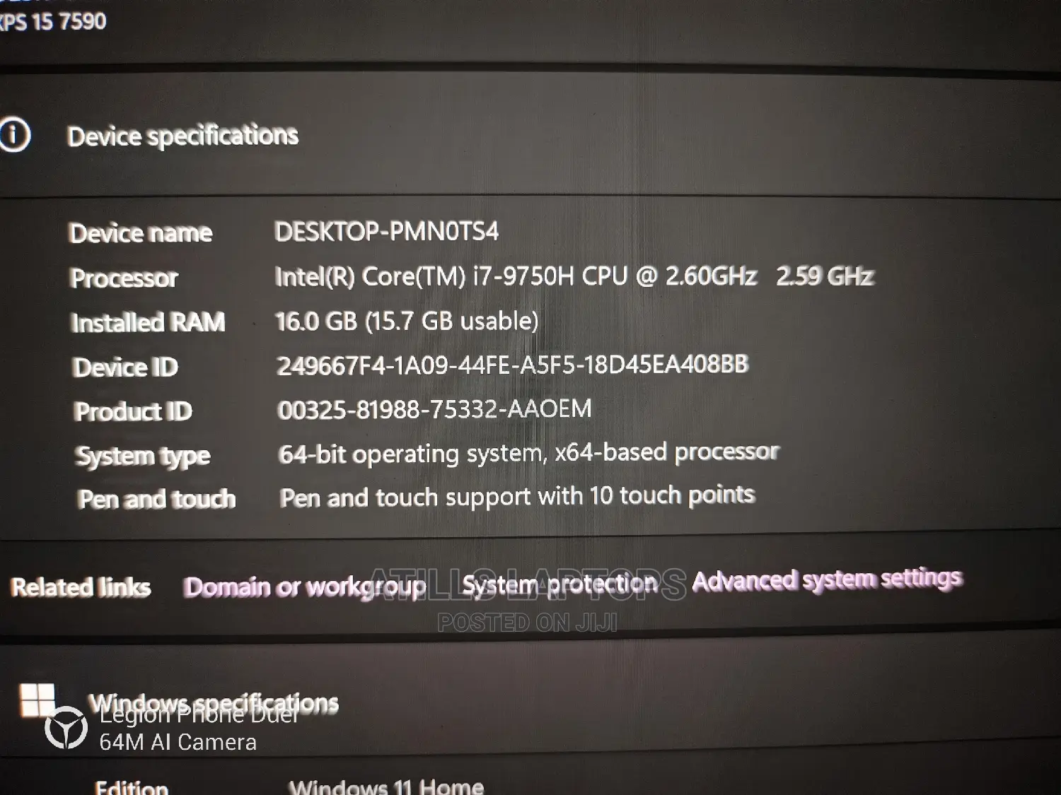 New Laptop Dell 16GB Intel Core I7 SSD 1T