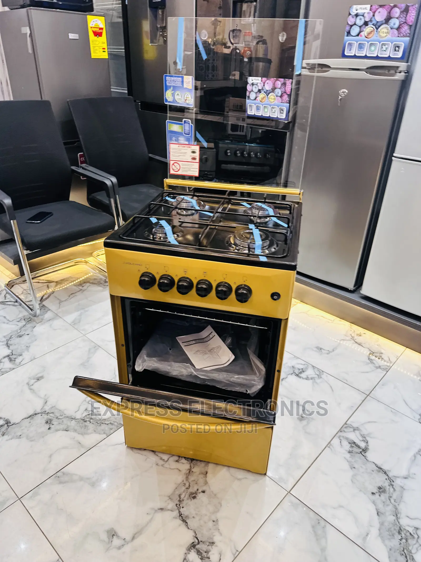Astonish New Golden 4burner Gas Volcano Oven 50/50