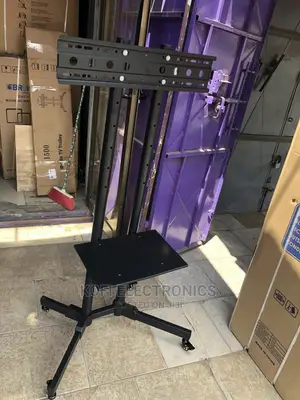 (Strong)Trolley Mount TV Stand on Wheels Height Adjustable