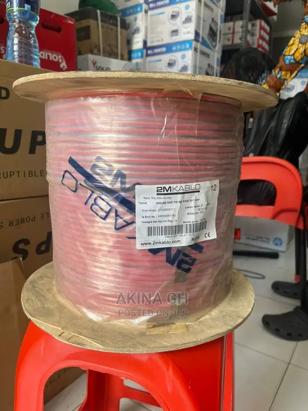 Fire Alarm Cable - Red Shielded Resistance Cable 250m 2