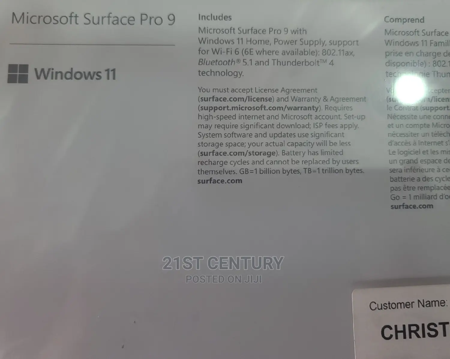 New Laptop Microsoft Surface Pro 9 32GB Intel Core I7 SSD 1T