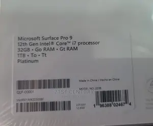 New Laptop Microsoft Surface Pro 9 32GB Intel Core I7 SSD 1T