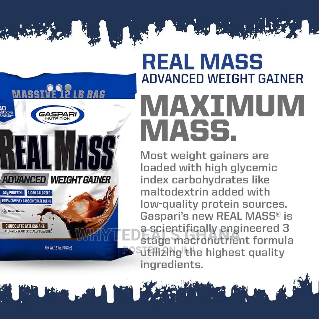 Gaspari Nutrition Real Mass PROTEIN, Advanced Weight Gainer