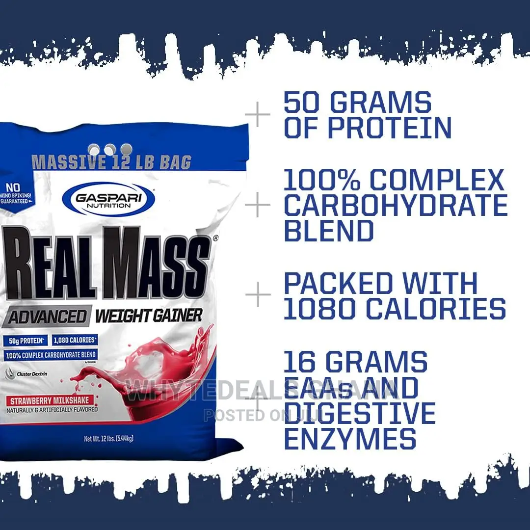 Gaspari Nutrition Real Mass PROTEIN, Advanced Weight Gainer