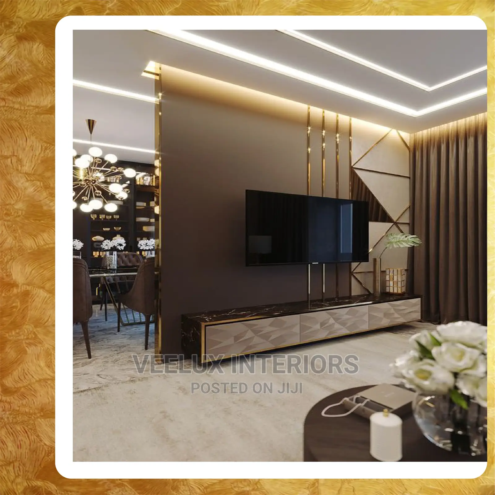 Minimalistic Luxurious TV Unit