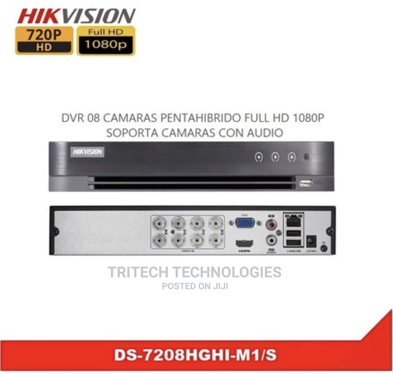 Hikvision Ds-7208hghi-M1 8ch DVR 2mp That Support Sound