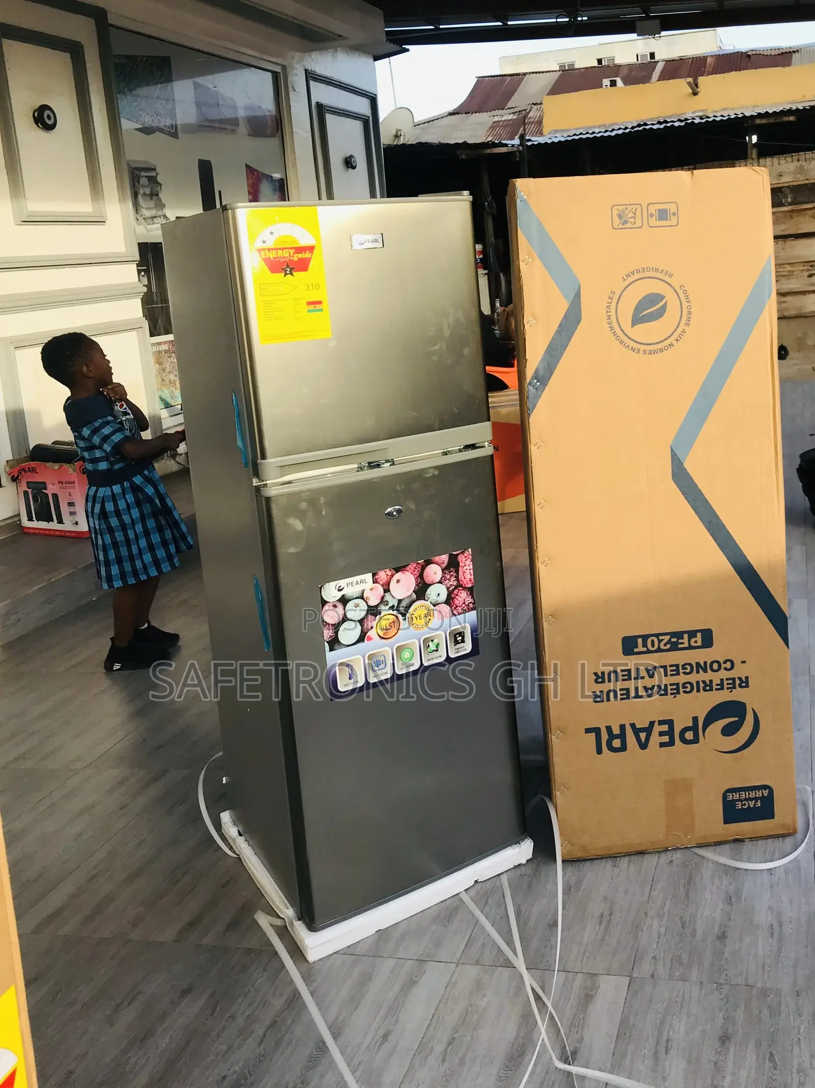New Adjustable Pearl 20T Fridge Doubledoor Topfreezer