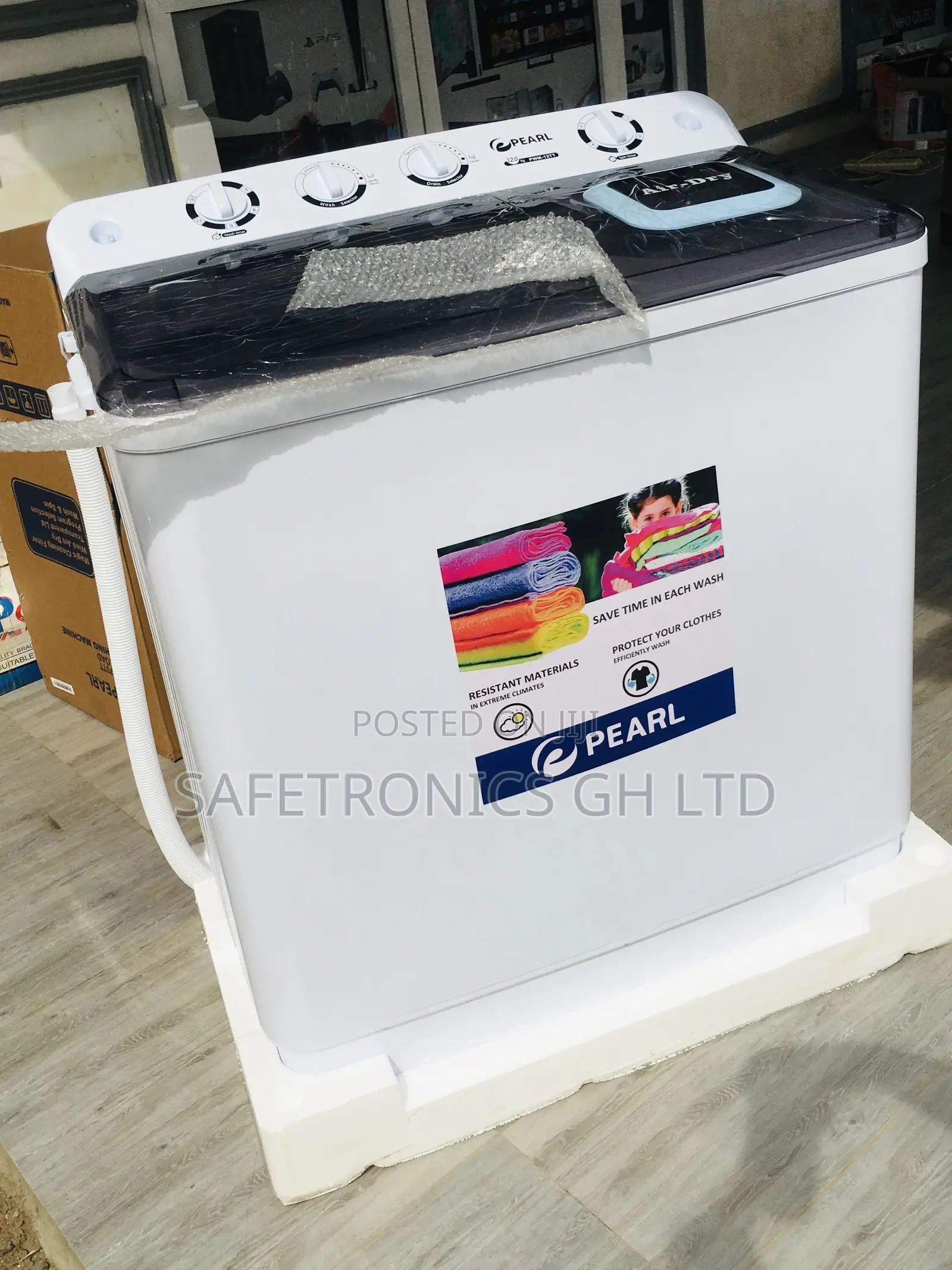 7kg Washingmachine Topload Essential Semiautomatic Pearl