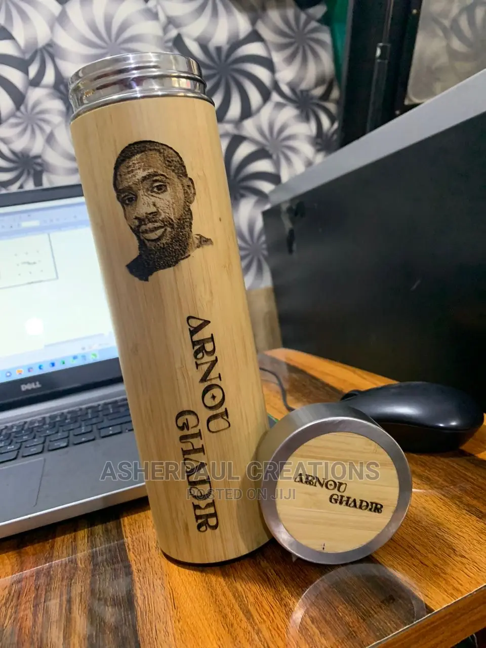 Customize Bamboo Flask And Bamboo Book With Pen