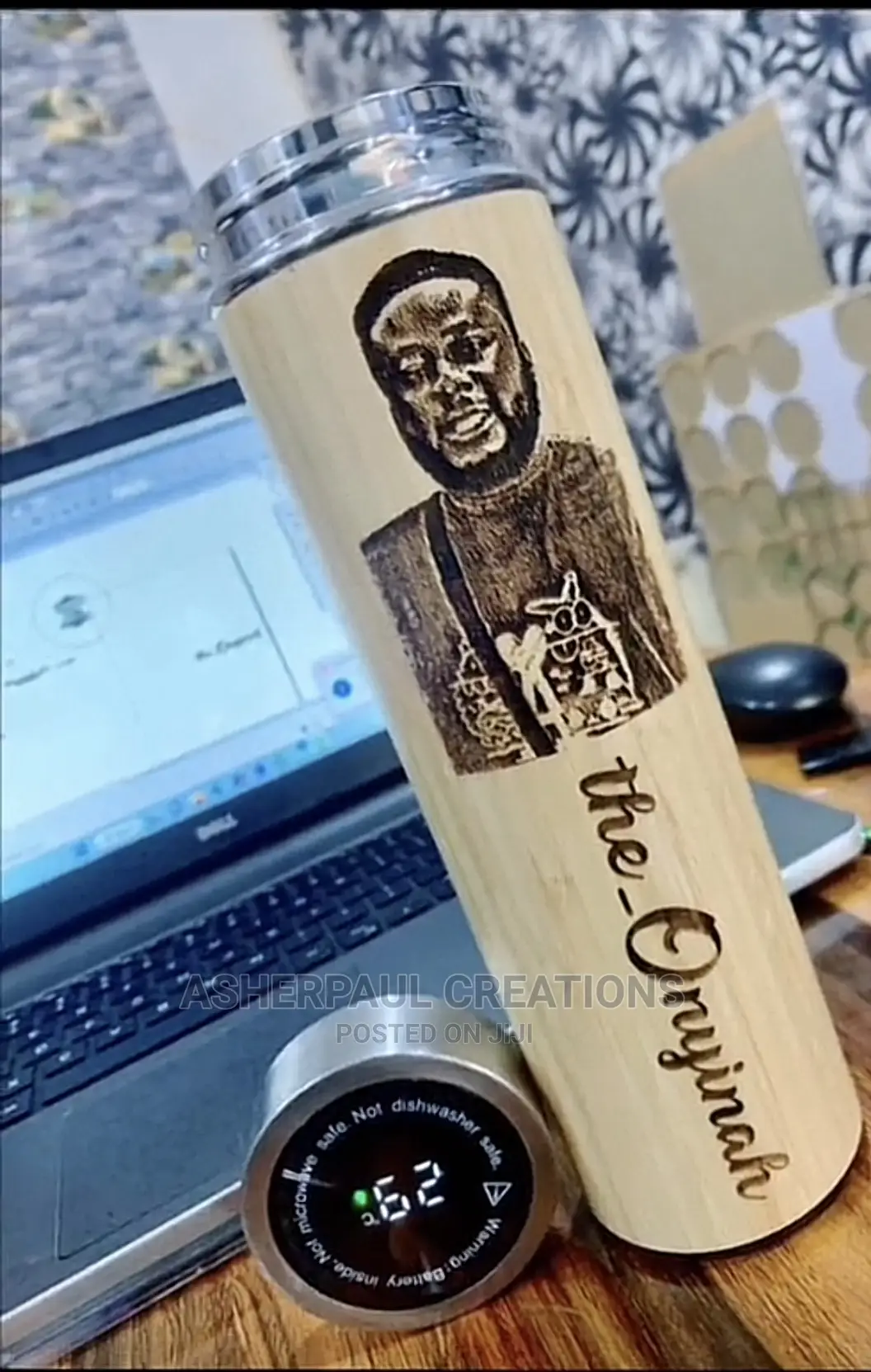 Customize Bamboo Flask And Bamboo Book With Pen