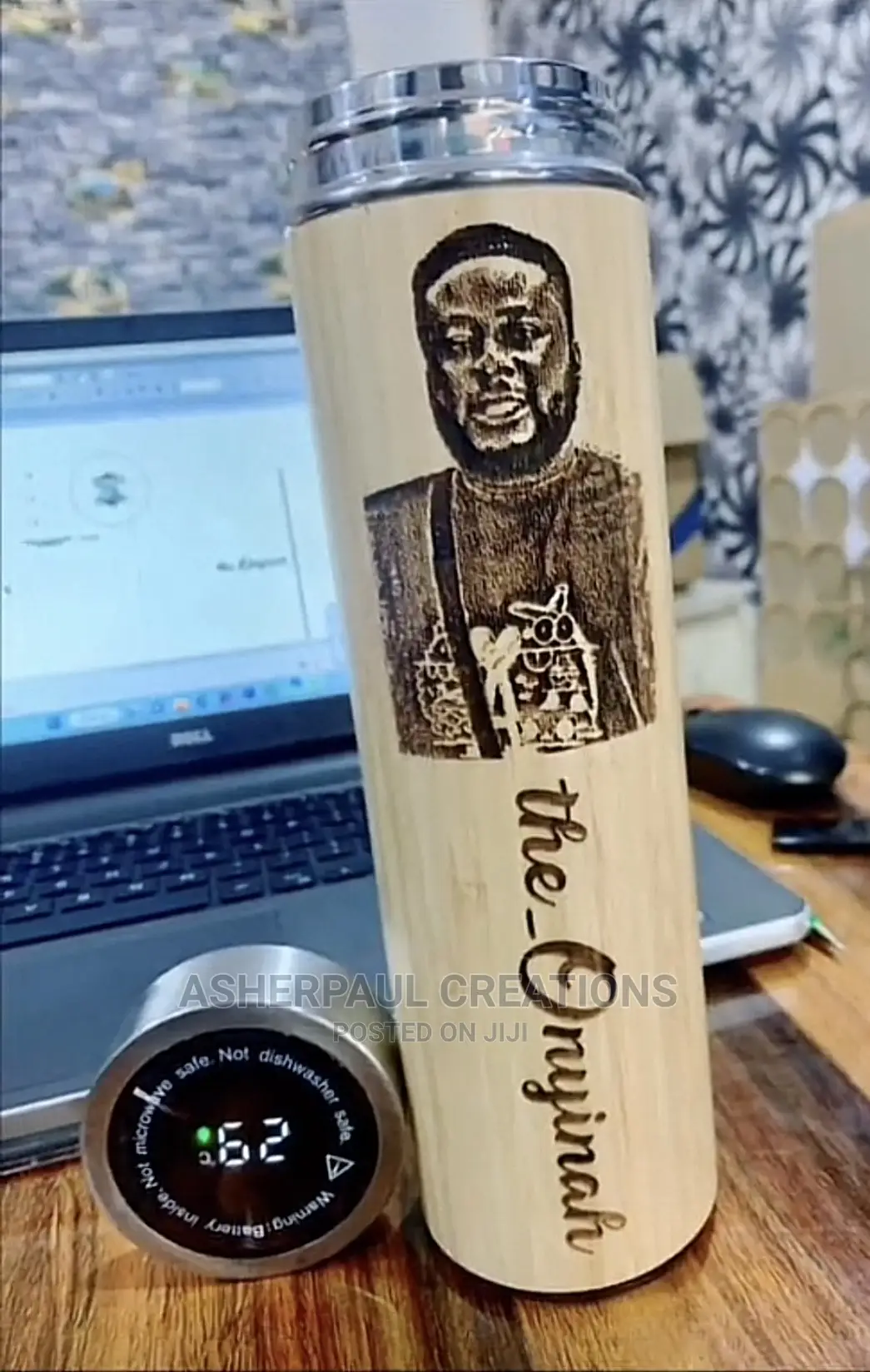 Customize Bamboo Flask And Bamboo Book With Pen