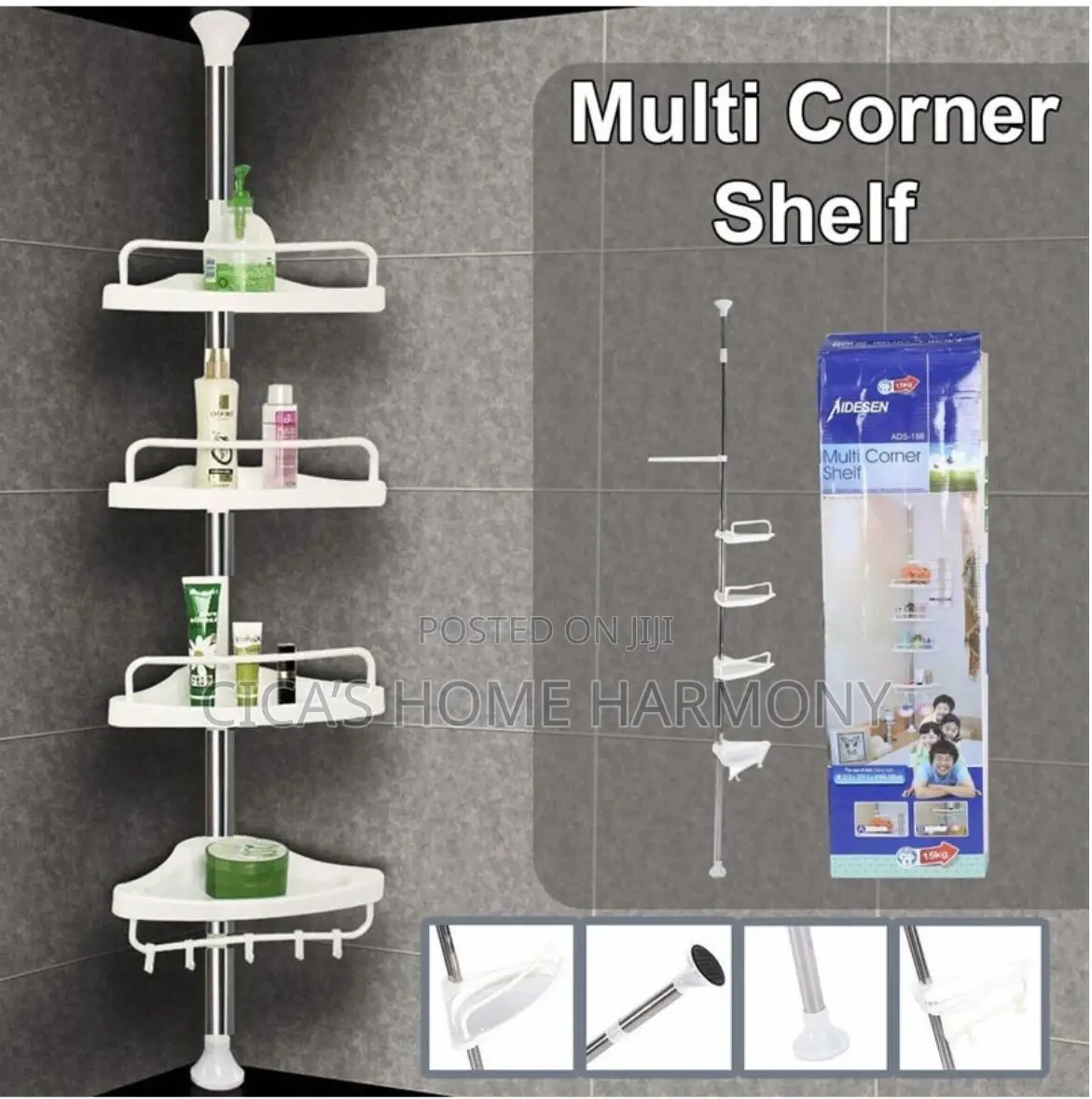 Durable Multi-Corner Shelf