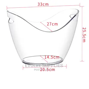 8L Transparent Acrylic Ice Bucket