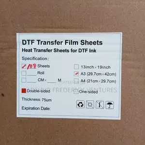 Quality A3 Double Sided DTF Films 100pcs