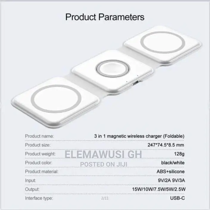 3in1 Magnetic Wireless Charger