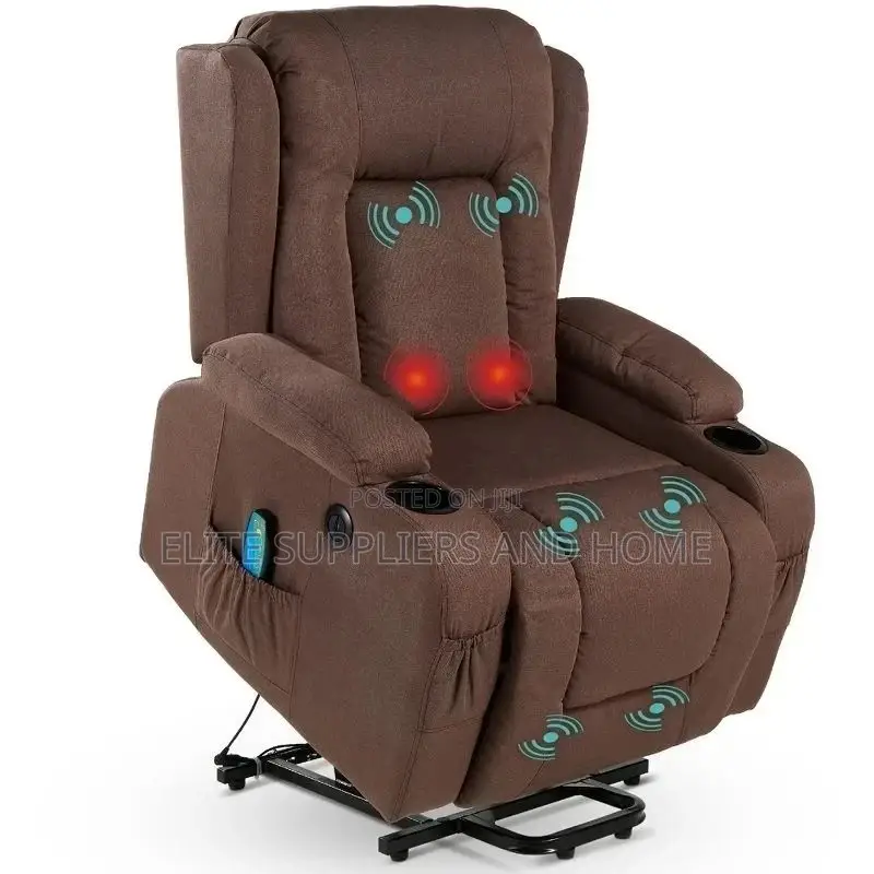 Electric Power Lift Linen Recliner Massage Chair