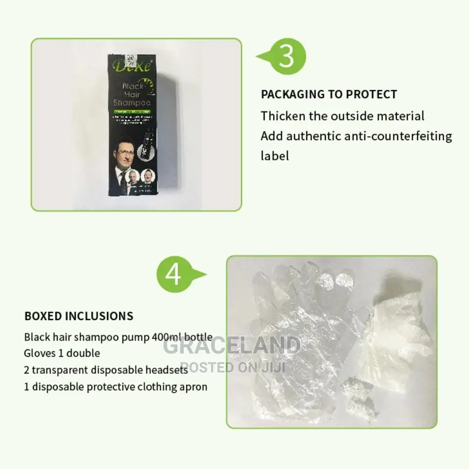 Black Dyed Shampoo Black Hair Dye Herbal Ingredient