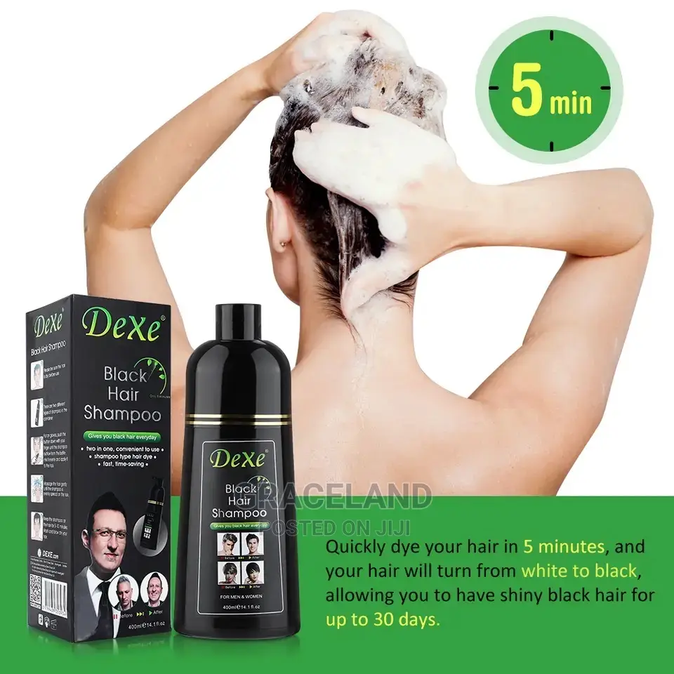 Black Dyed Shampoo Black Hair Dye Herbal Ingredient