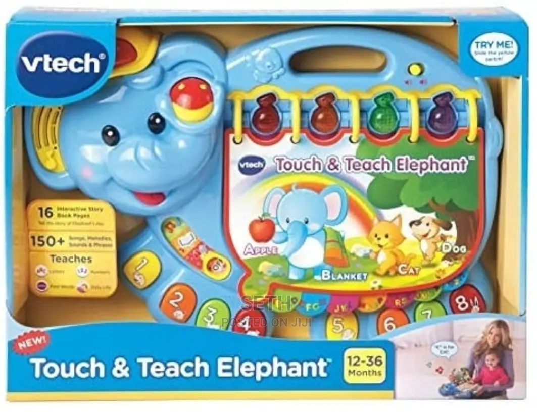 Children Kids Vtech Touch and Teach Elephant Book