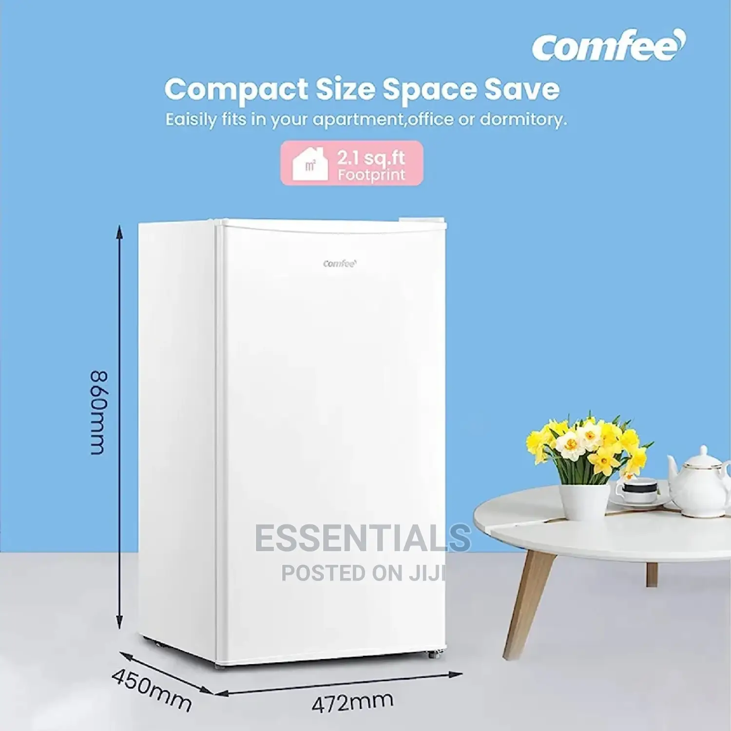 COMFEE' 93 Litre Fridge RCD93WH1(E) Under Counter Fridge