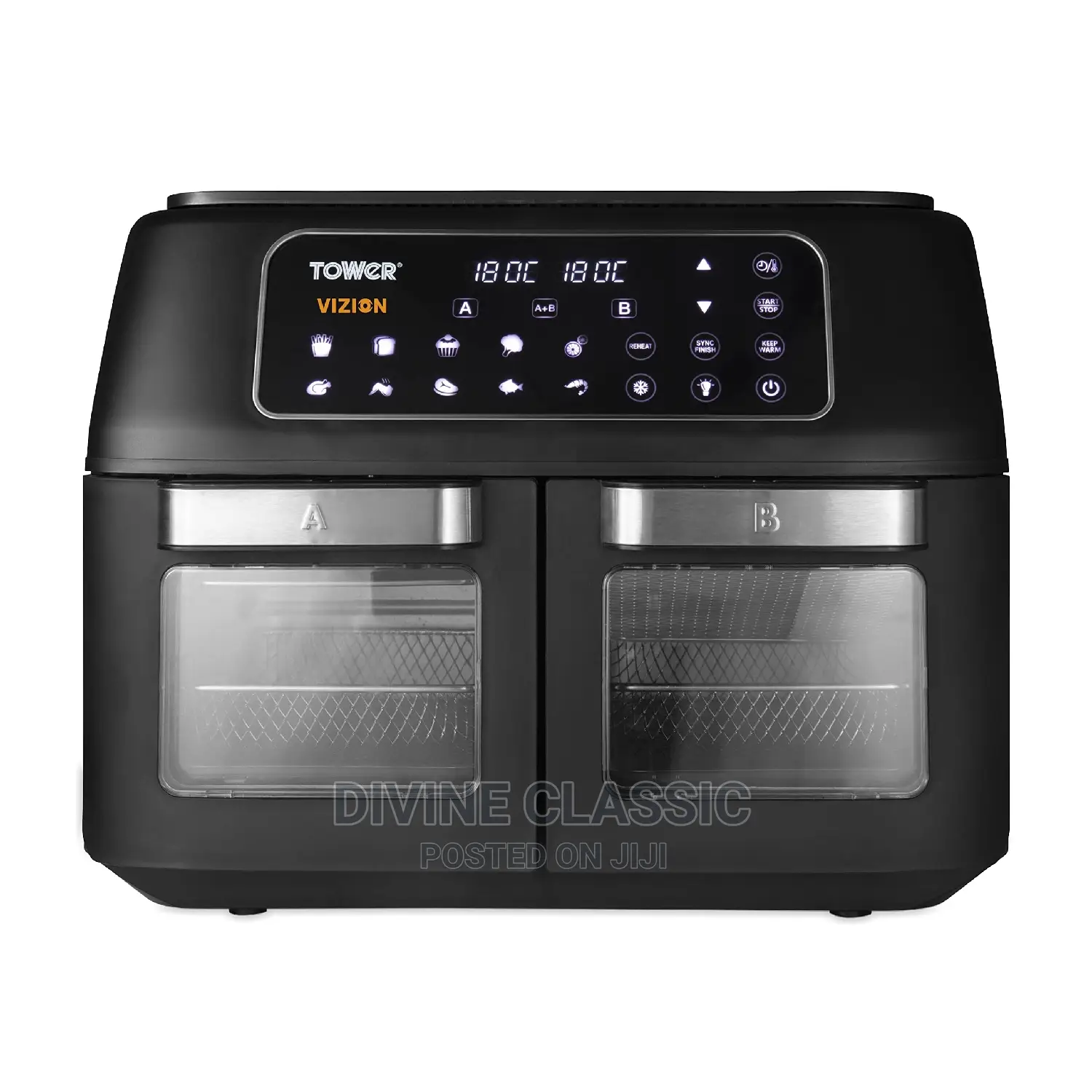 11lit Tower Vortx Vizion Dual Compartment Air Fryer Oven
