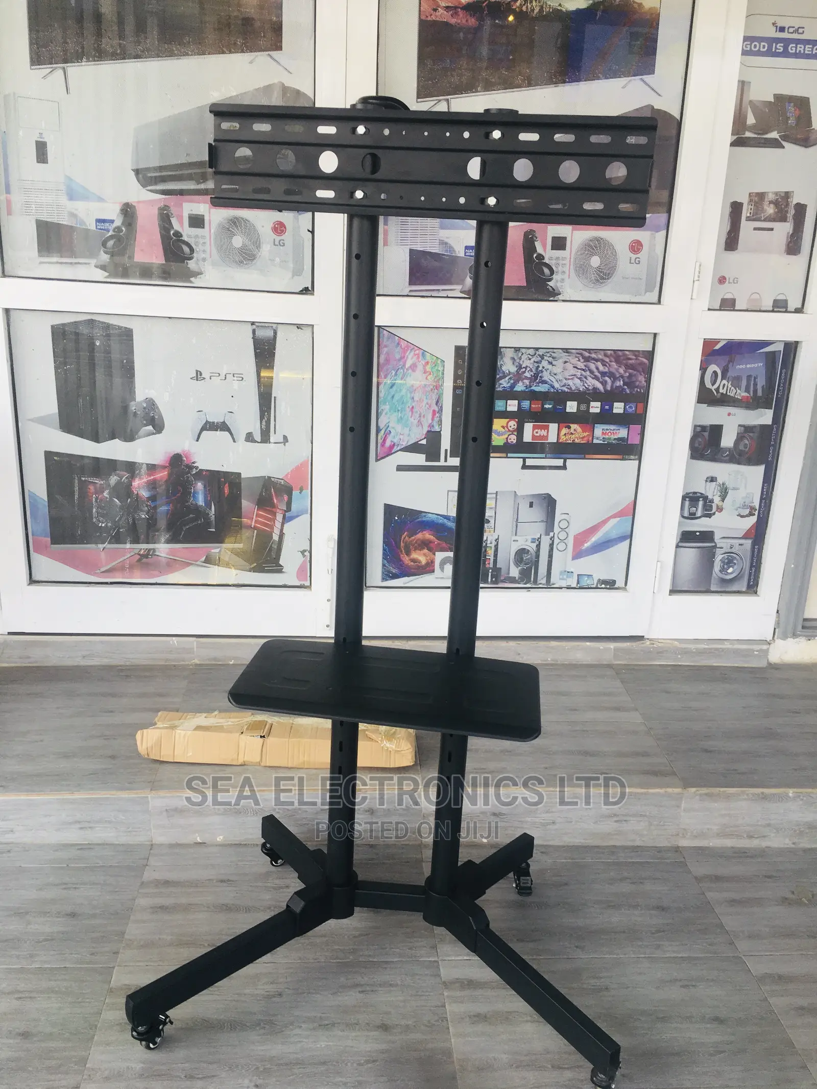 Mobile Tv Stand Trolley Wheels Available in Stock