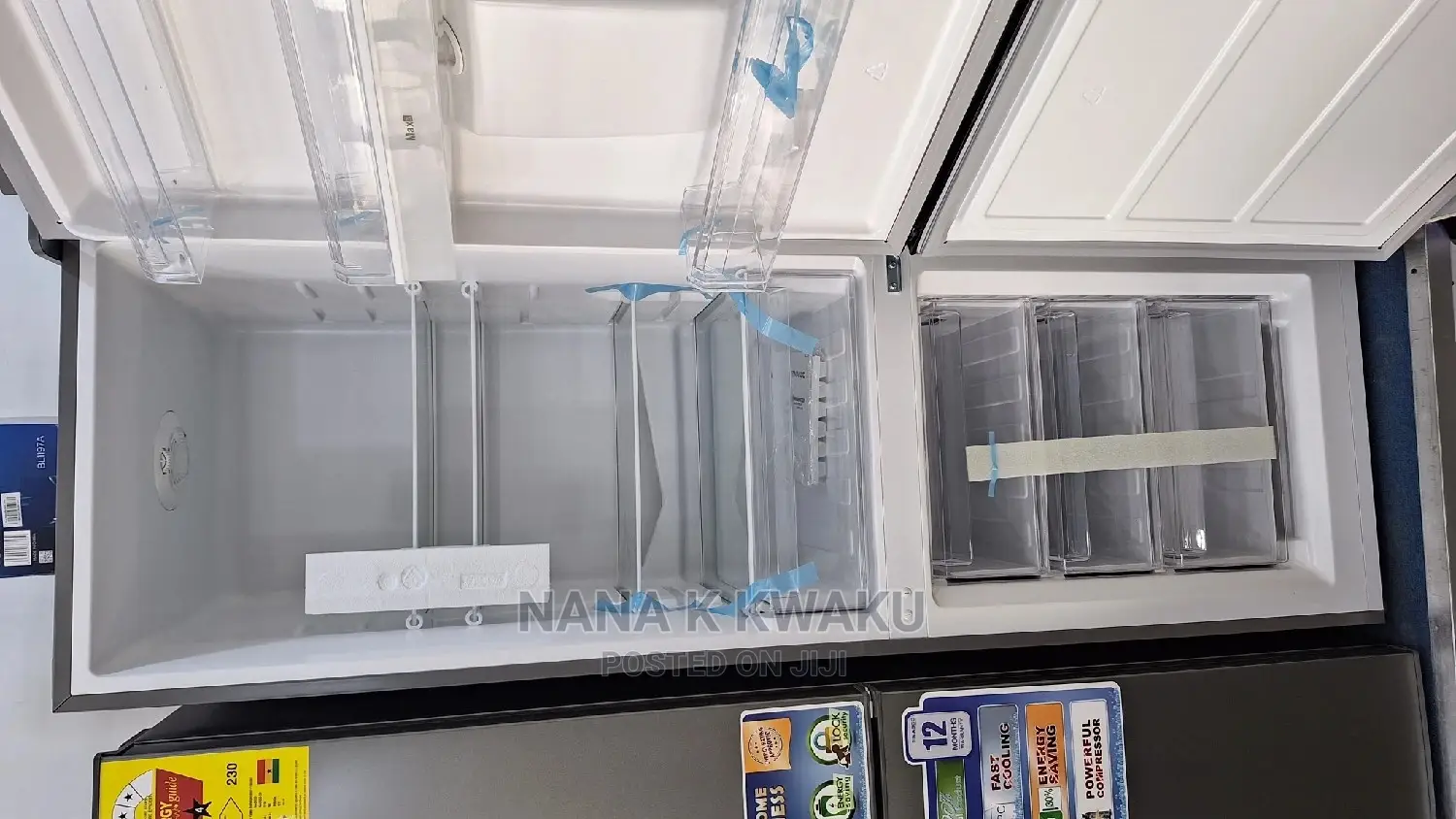 W/D_nasco Nasd2-40 Double Door Fridge With Bottom Freezer