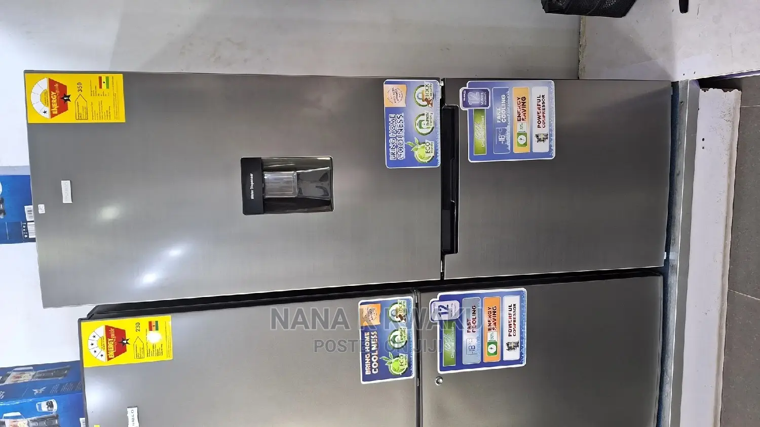 W/D_nasco Nasd2-40 Double Door Fridge With Bottom Freezer